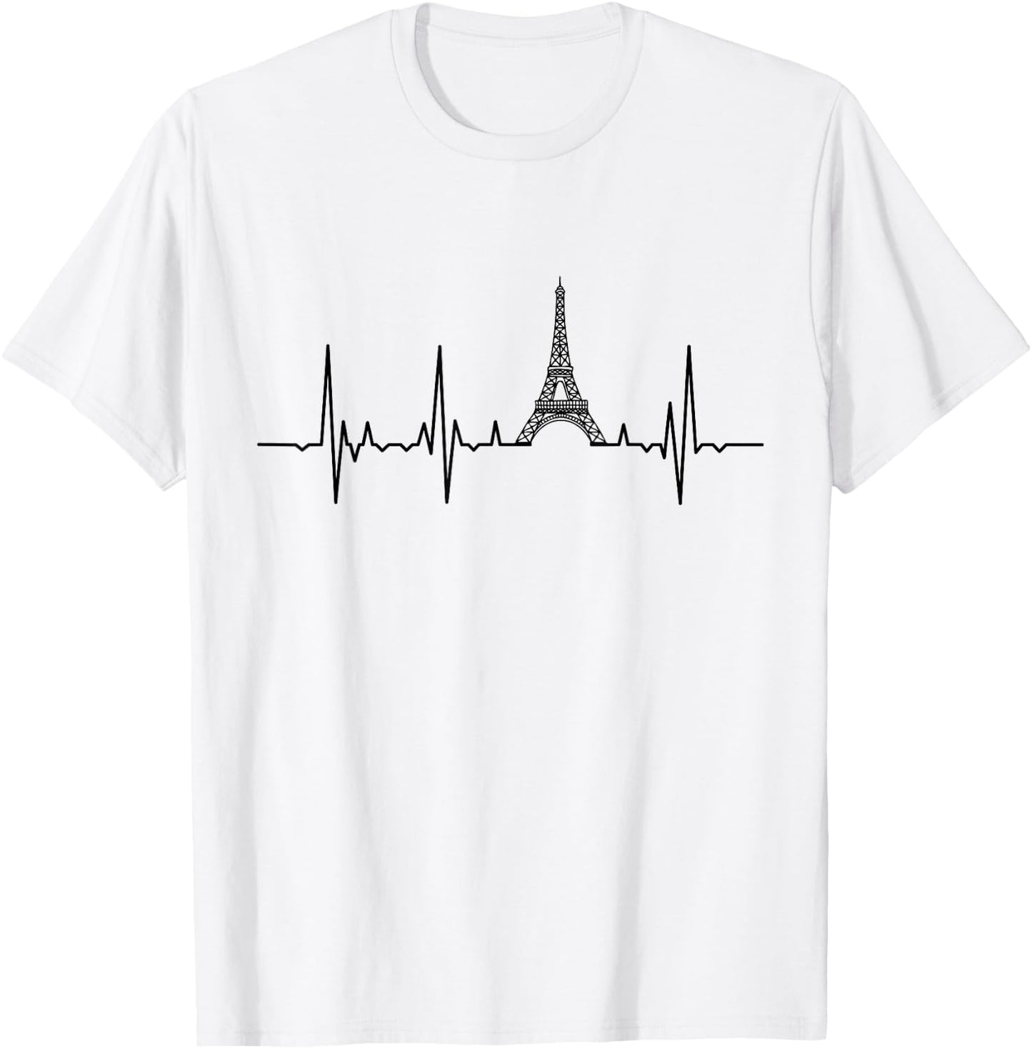 Eiffelturm Herzschlag Paris Herzklopfen Frankreich T-Shirt - T-Shirt | White