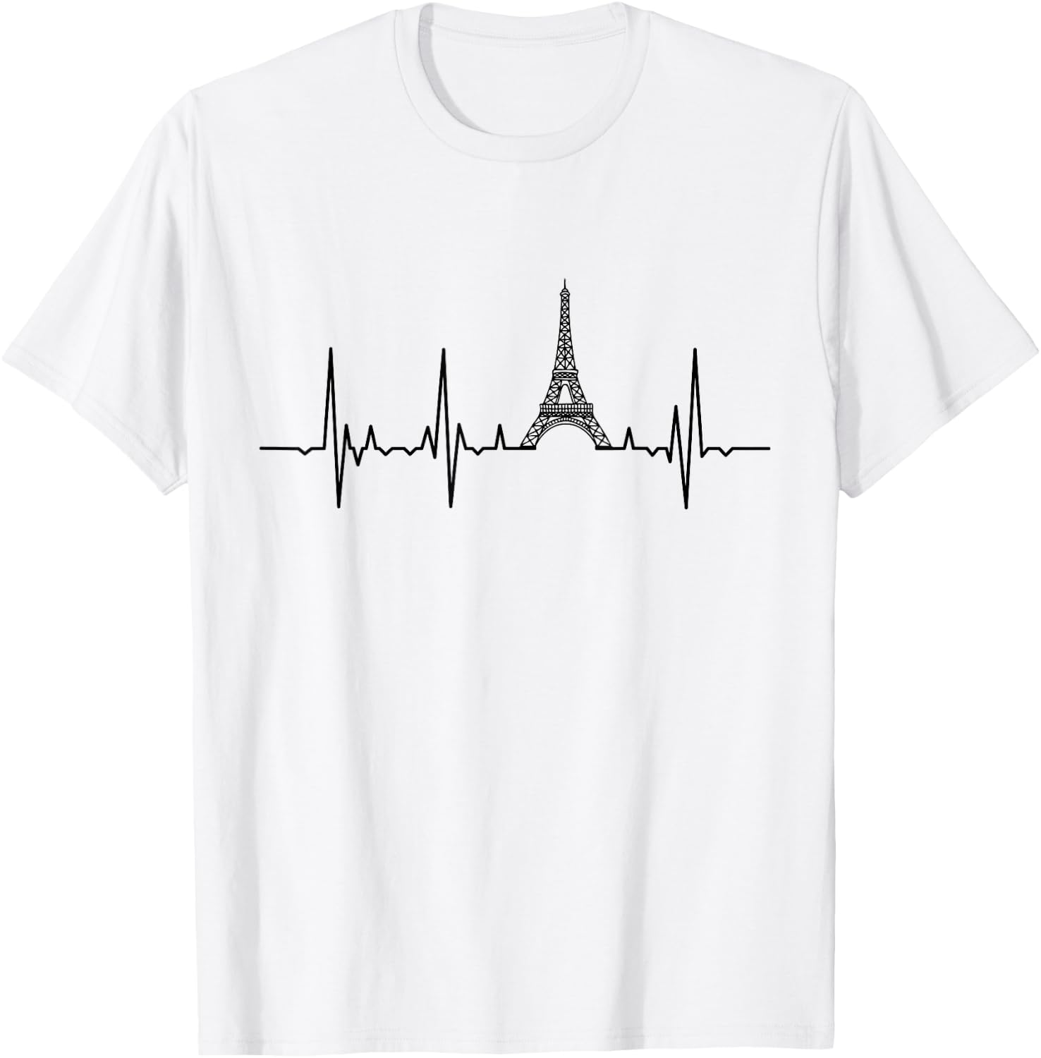 Eiffelturm Herzschlag Paris Herzklopfen Frankreich T-Shirt - T-Shirt | White