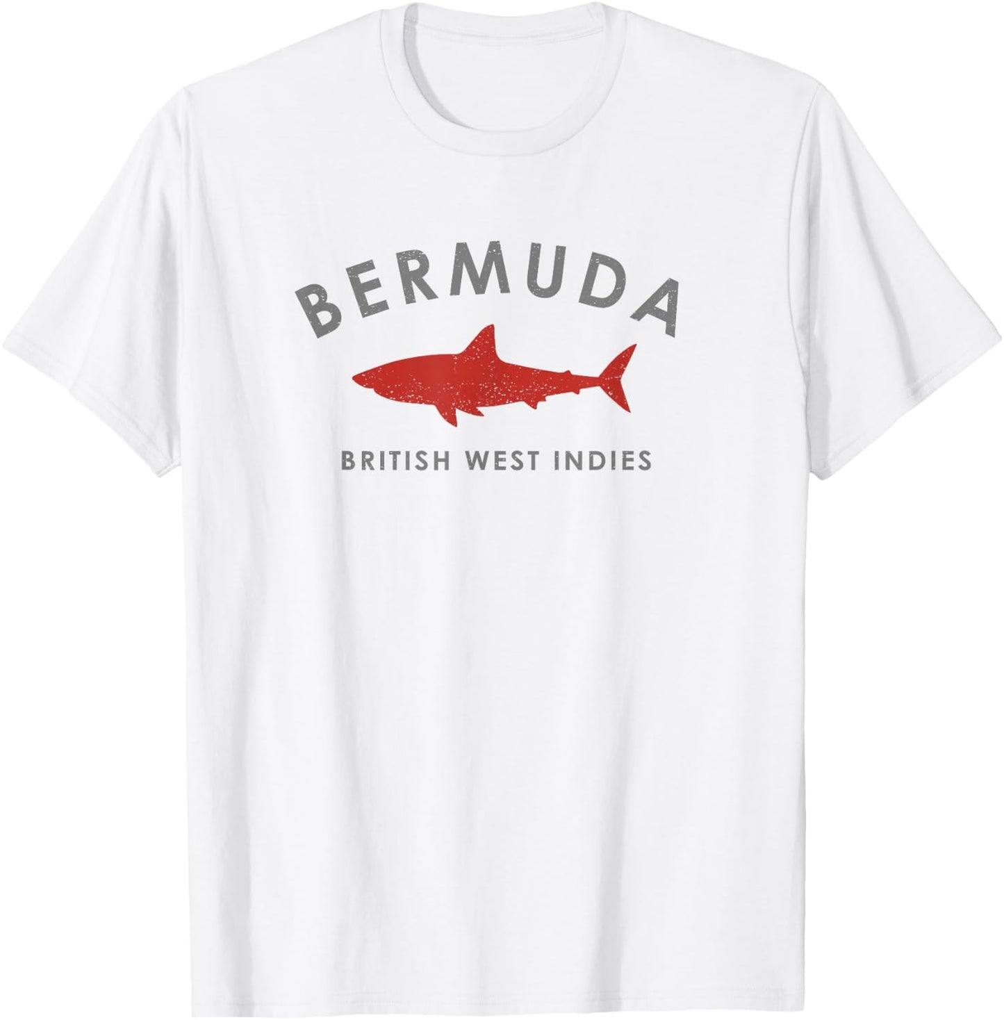Vintage Bermuda Retro Shark Graphic Souvenir T-Shirt - T-Shirt | White