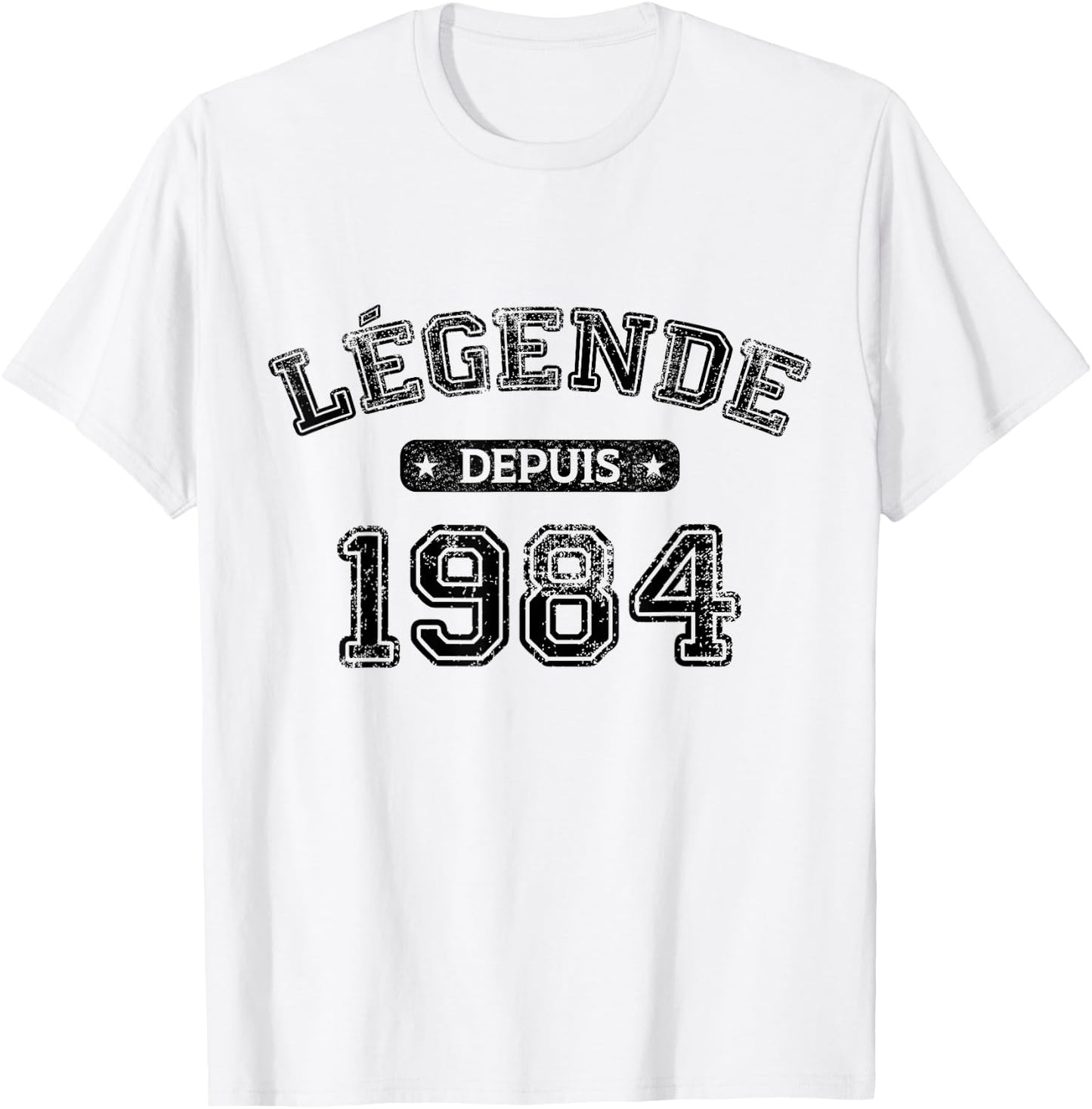 Birthday 40 Years Legend Since 1984 Birthday , grey, S T-Shirt - T-Shirt | White