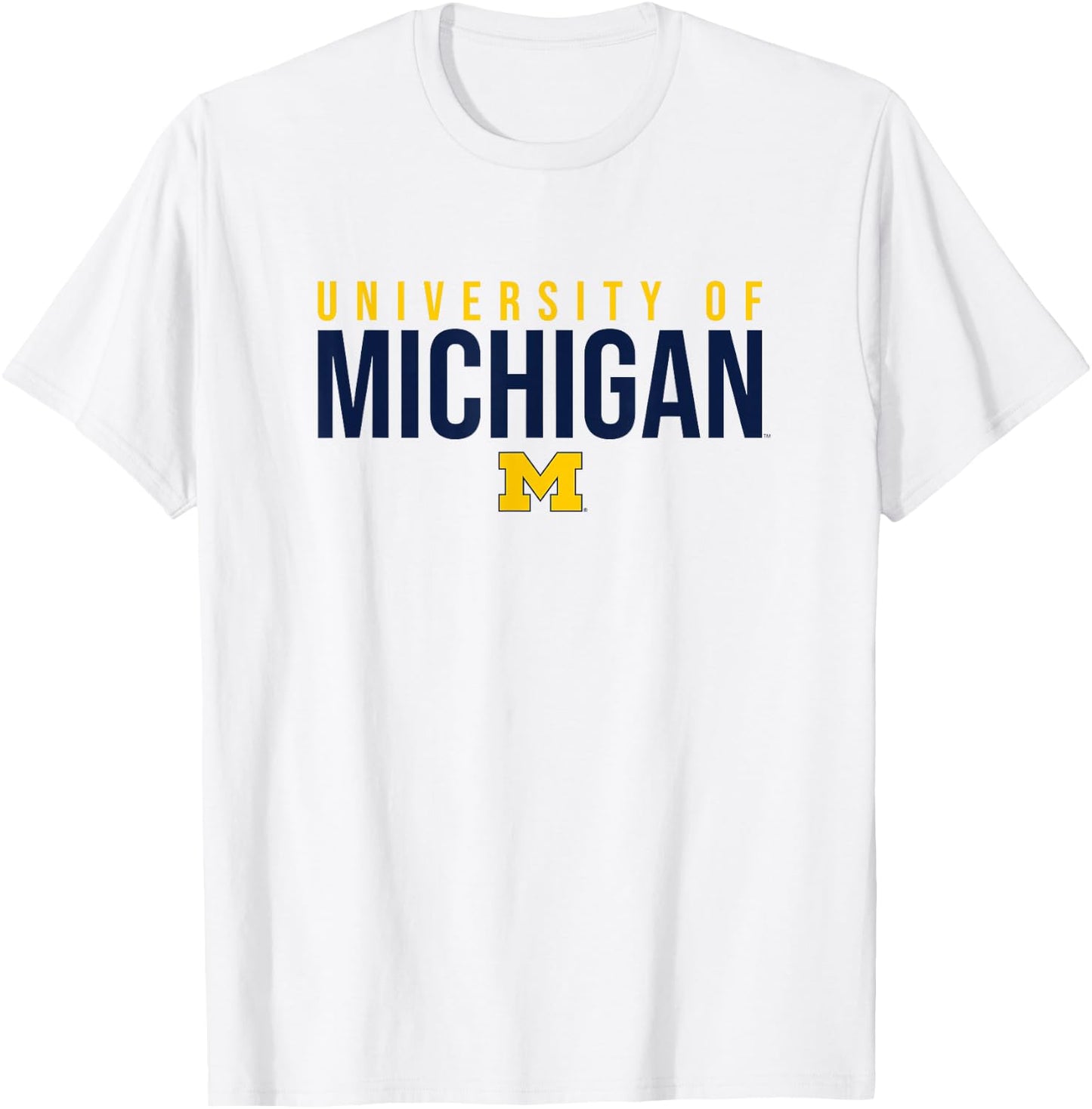 University of Michigan Wolverines Stacked T-Shirt - T-Shirt | White