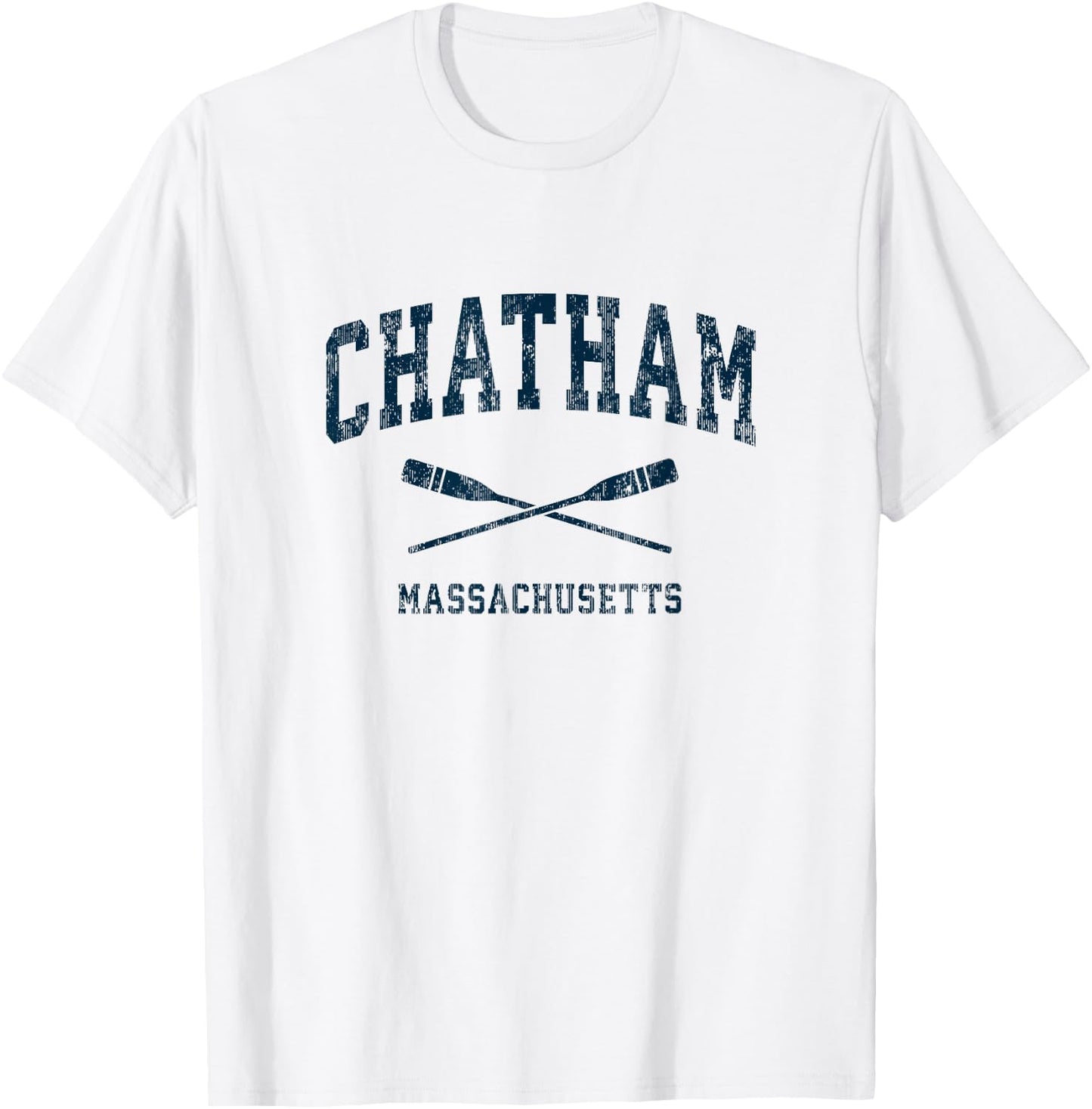 Chatham Massachusetts Vintage Nautical Paddles Sports Oars T-Shirt - T-Shirt | White