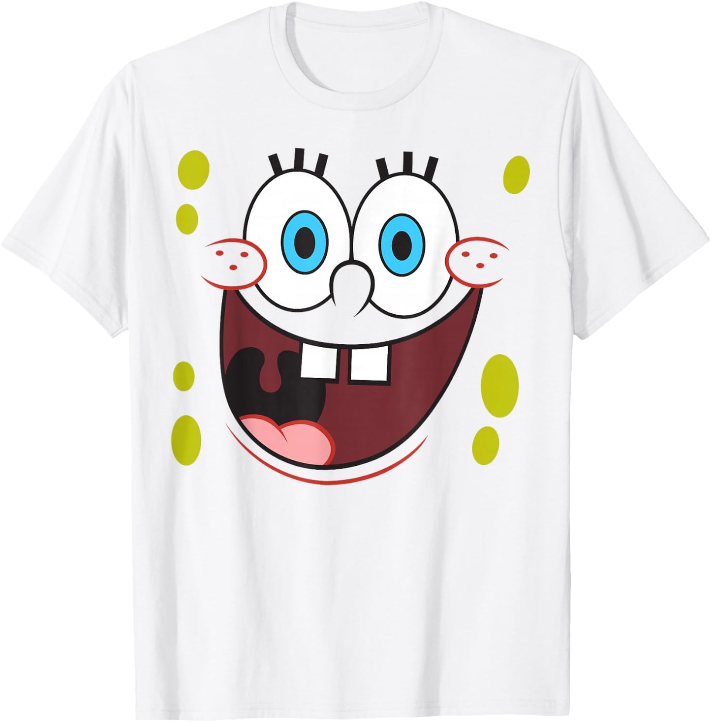 Spongebob Schwammkopf mit leuchtenden Augen und lächelndem Gesicht T-Shirt - T-Shirt | White
