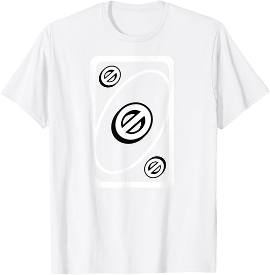 UNO - Green Skip Card , Green T-Shirt - T-Shirt | White