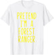 Pretend I'm A Forest Ranger Costume Halloween Lazy Kids Park T-Shirt - T-Shirt | White
