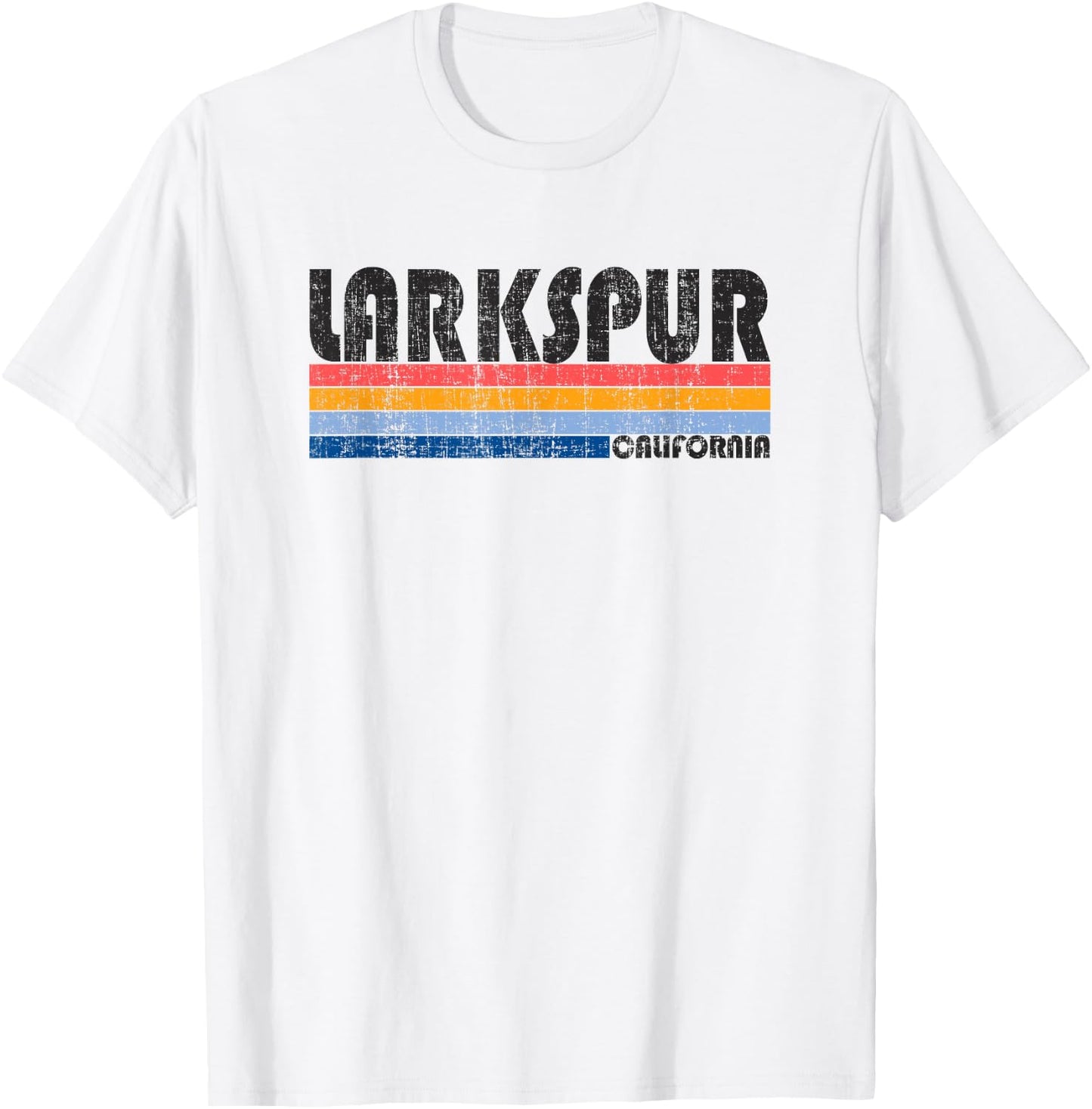Vintage 70s 80s Style Larkspur, CA T-Shirt - T-Shirt | White