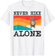 Never Hike Alone Swedish Vallhund Graphic Hiking T-Shirt - T-Shirt | White