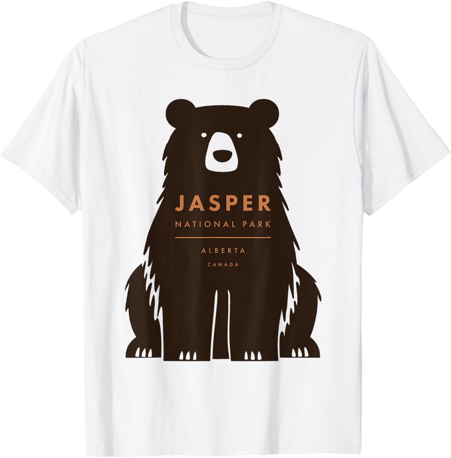 Jasper National Park Alberta Canada Retro Vintage Bear T-Shirt - T-Shirt | White