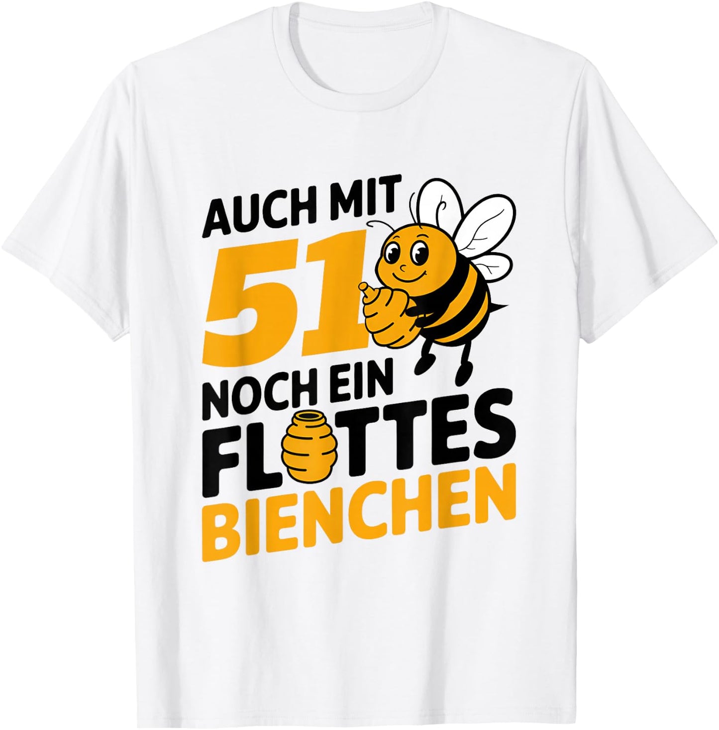51st Birthday Woman with 51st Birthday Motif, gray, S T-Shirt - T-Shirt | White