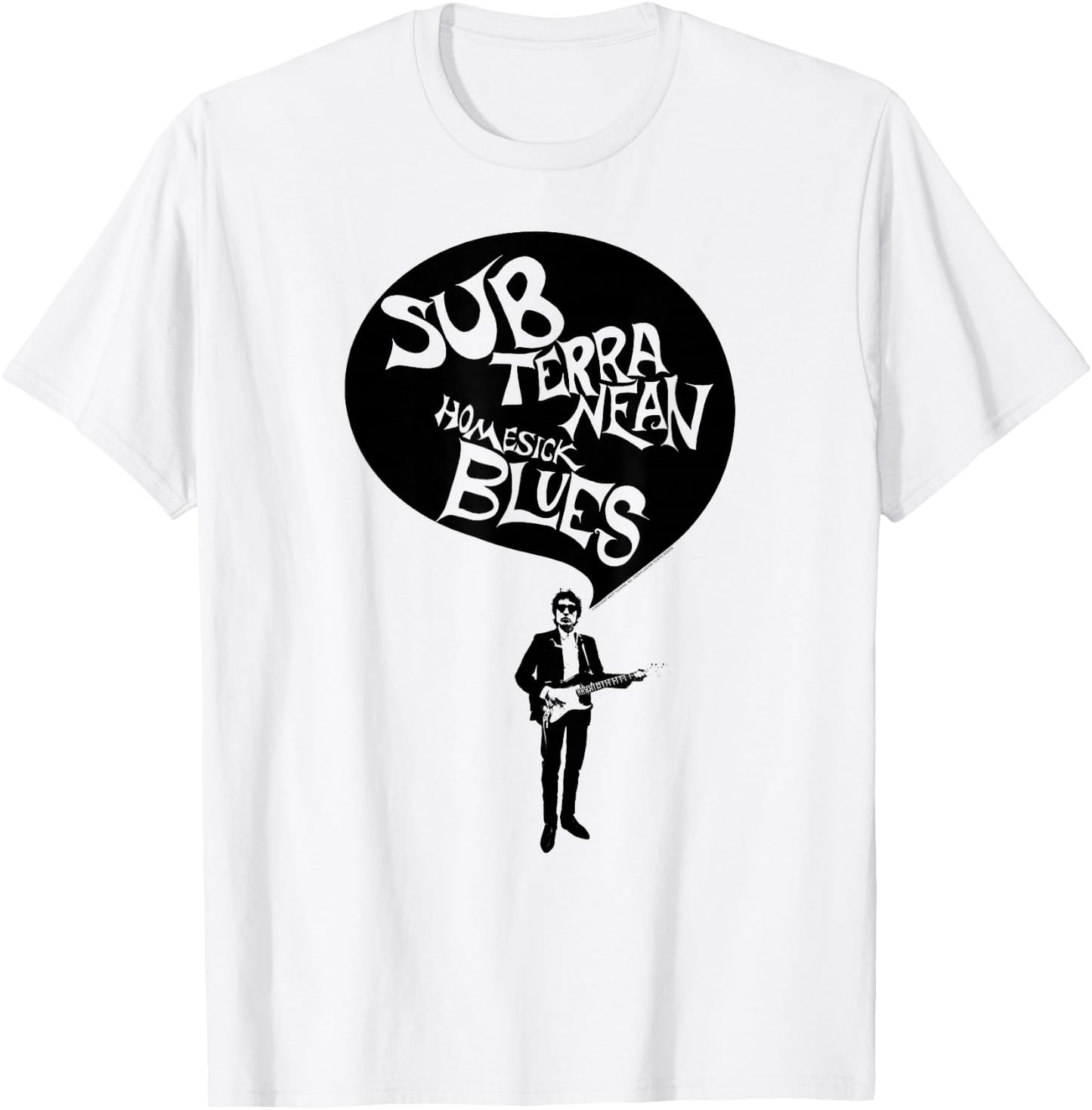 Bob Dylan Subterranean Homesick Blues Official , grey, S T-Shirt - T-Shirt | White