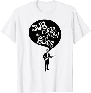 Bob Dylan Subterranean Homesick Blues Official , grey, S T-Shirt - T-Shirt | White
