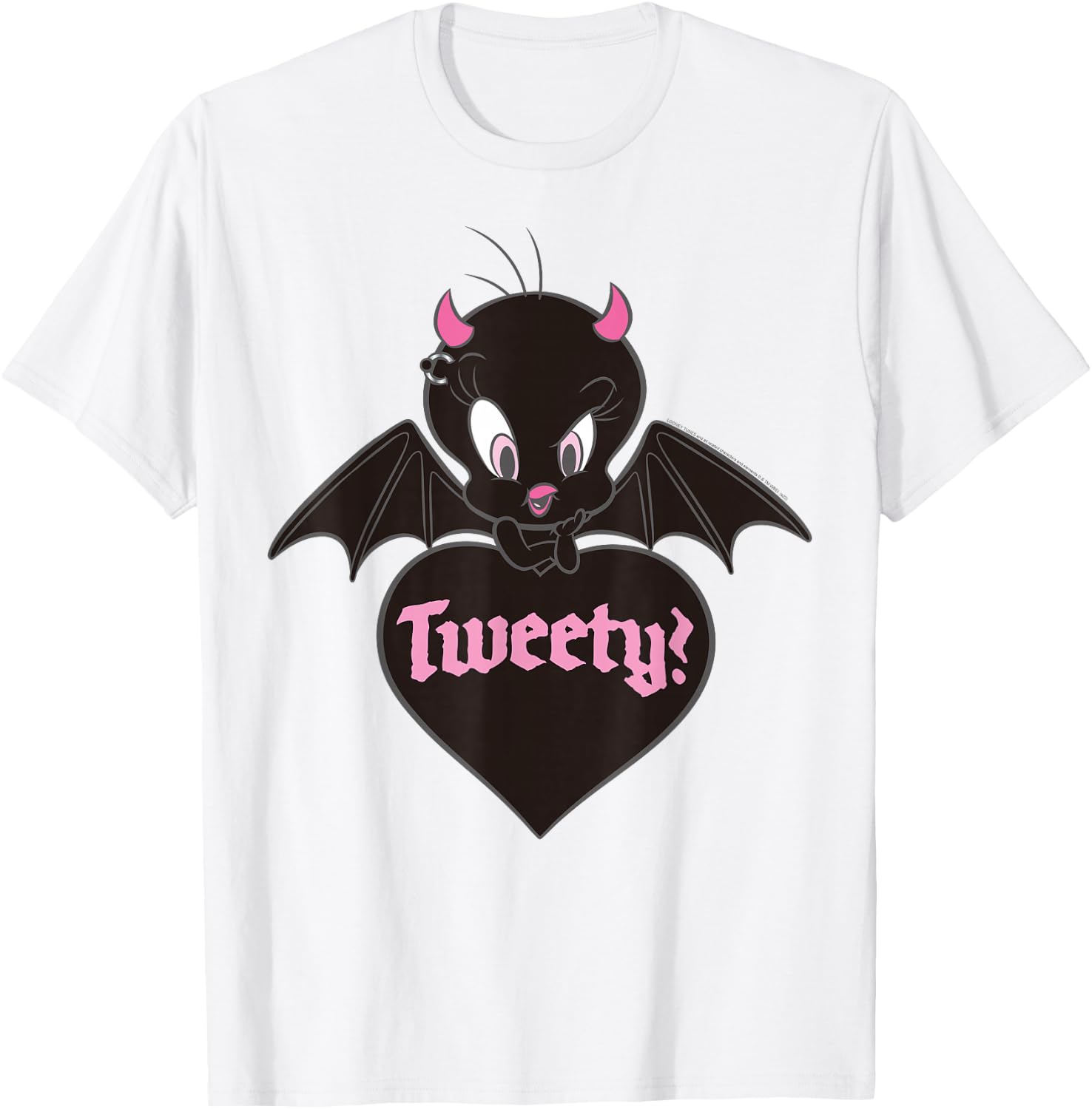 Looney Tunes Tweety Devil Heart T-Shirt - T-Shirt | White