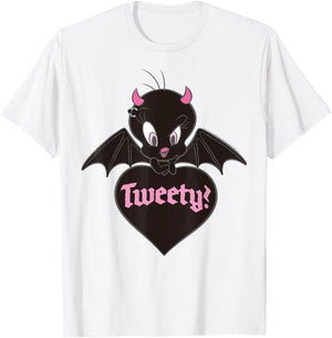 Looney Tunes Tweety Devil Heart T-Shirt - T-Shirt | White