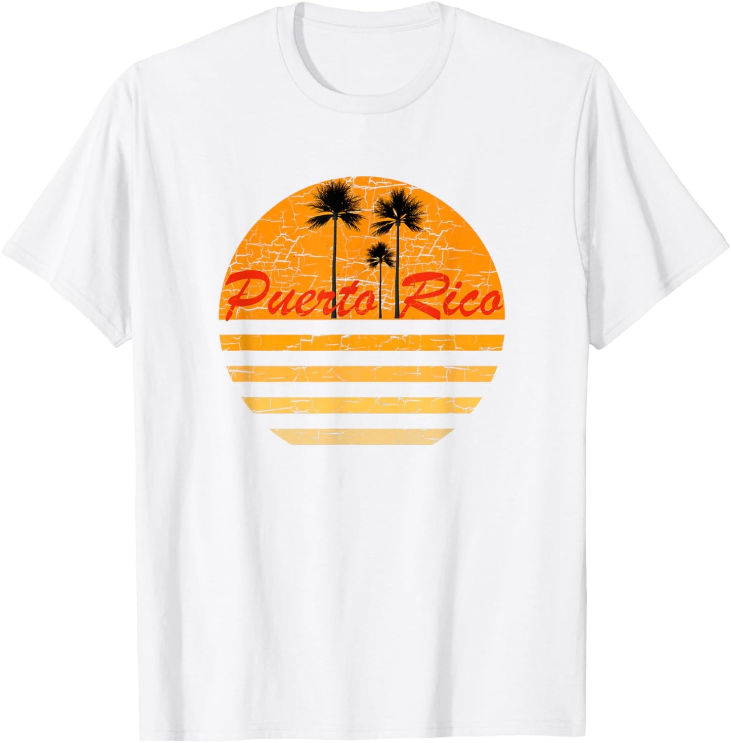 Puerto Rico Vintage Retro 70s Throwback Surf T-Shirt - T-Shirt | White