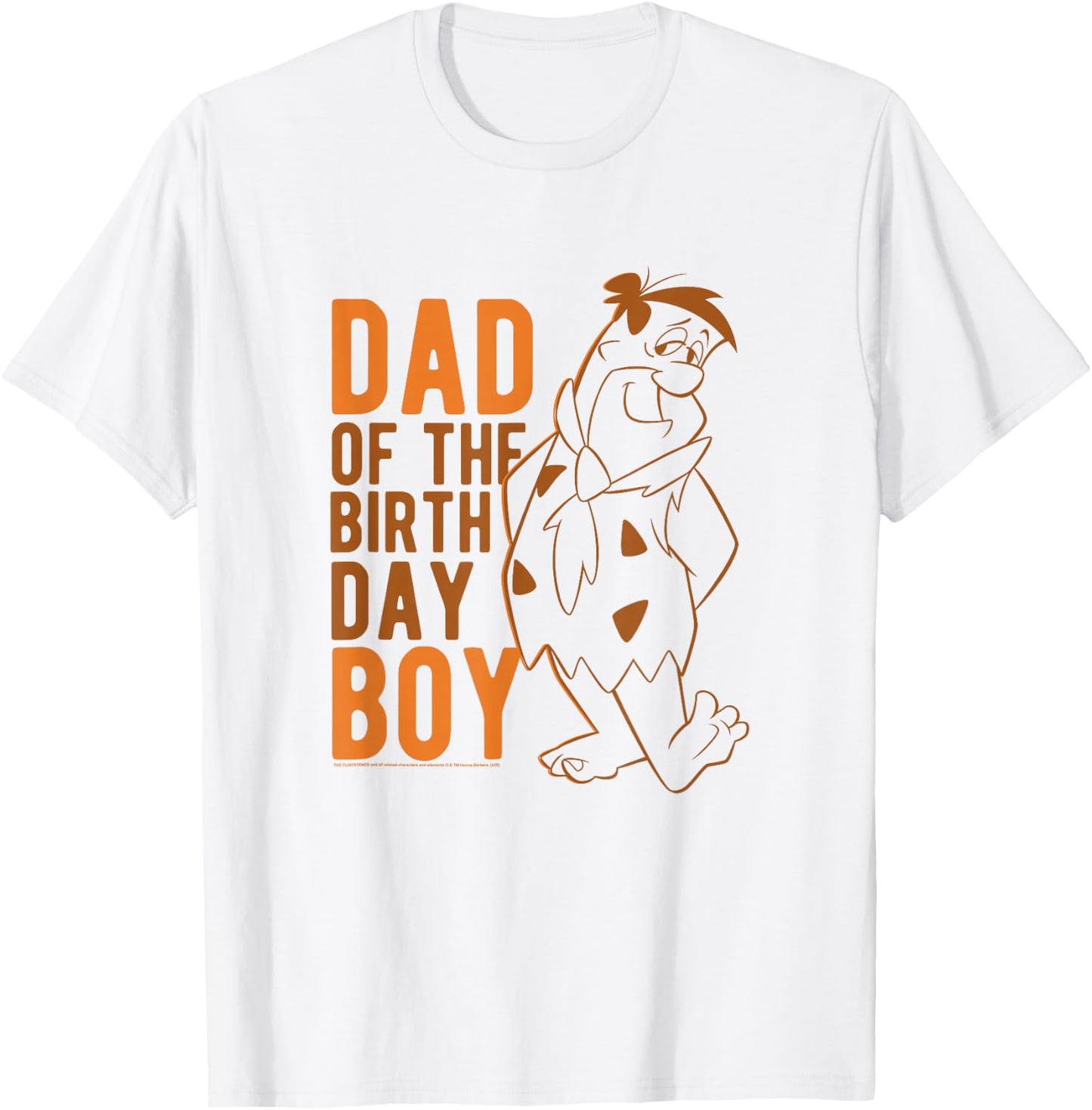 The Flintstones Fred Flintstone Dad Of The Birthday Boy T-Shirt - T-Shirt | White