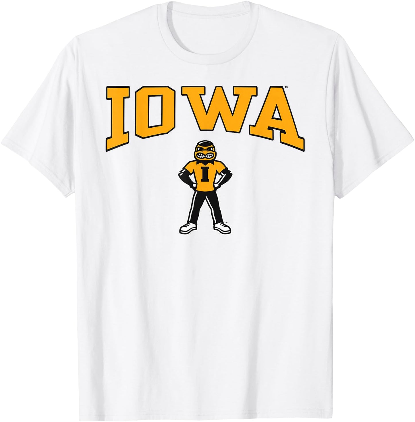 Iowa Hawkeyes Herky the Hawk Gray Officially Licensed T-Shirt - T-Shirt | White