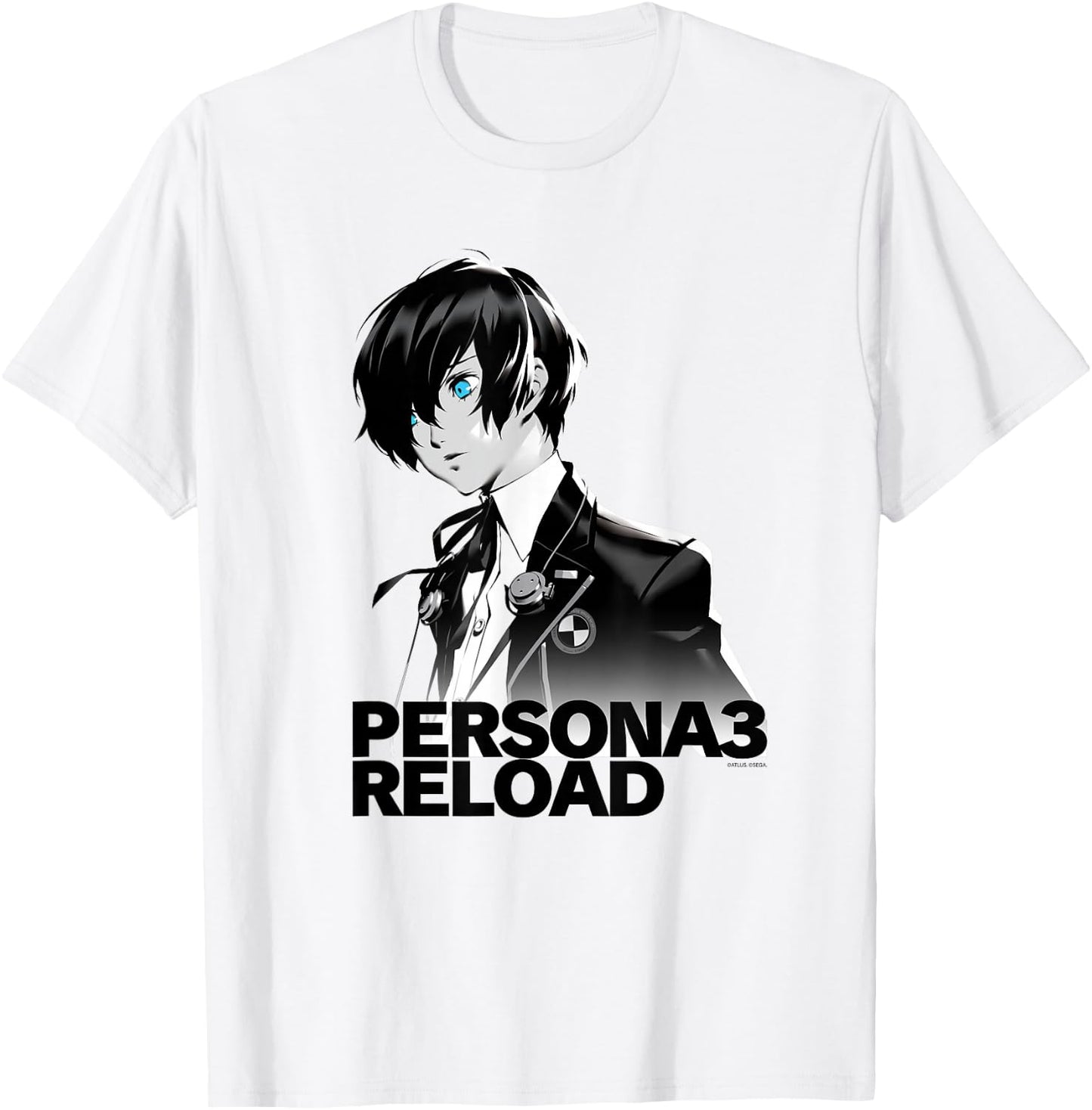 Persona 3 Reload Protagonist Status Screen Image (Lt) ATLUS T-Shirt - T-Shirt | White