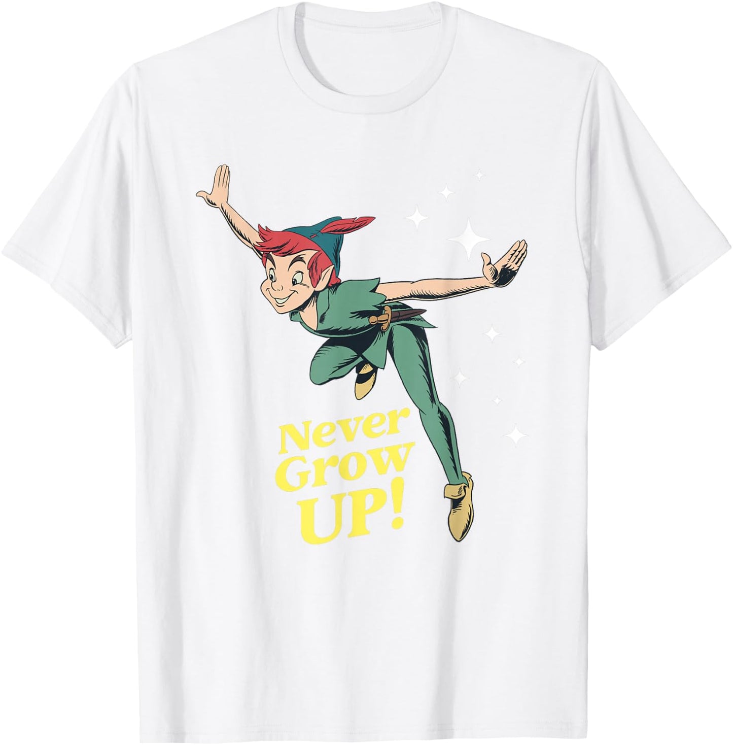 Peter Pan Never Grow Up! T-Shirt - T-Shirt | White