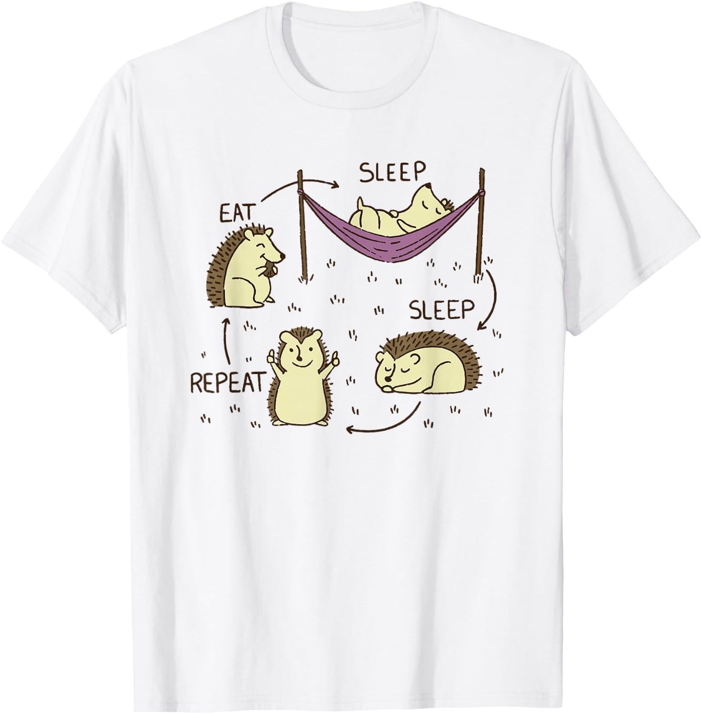 Hedgehog cute Hedgehogs T-Shirt - T-Shirt | White