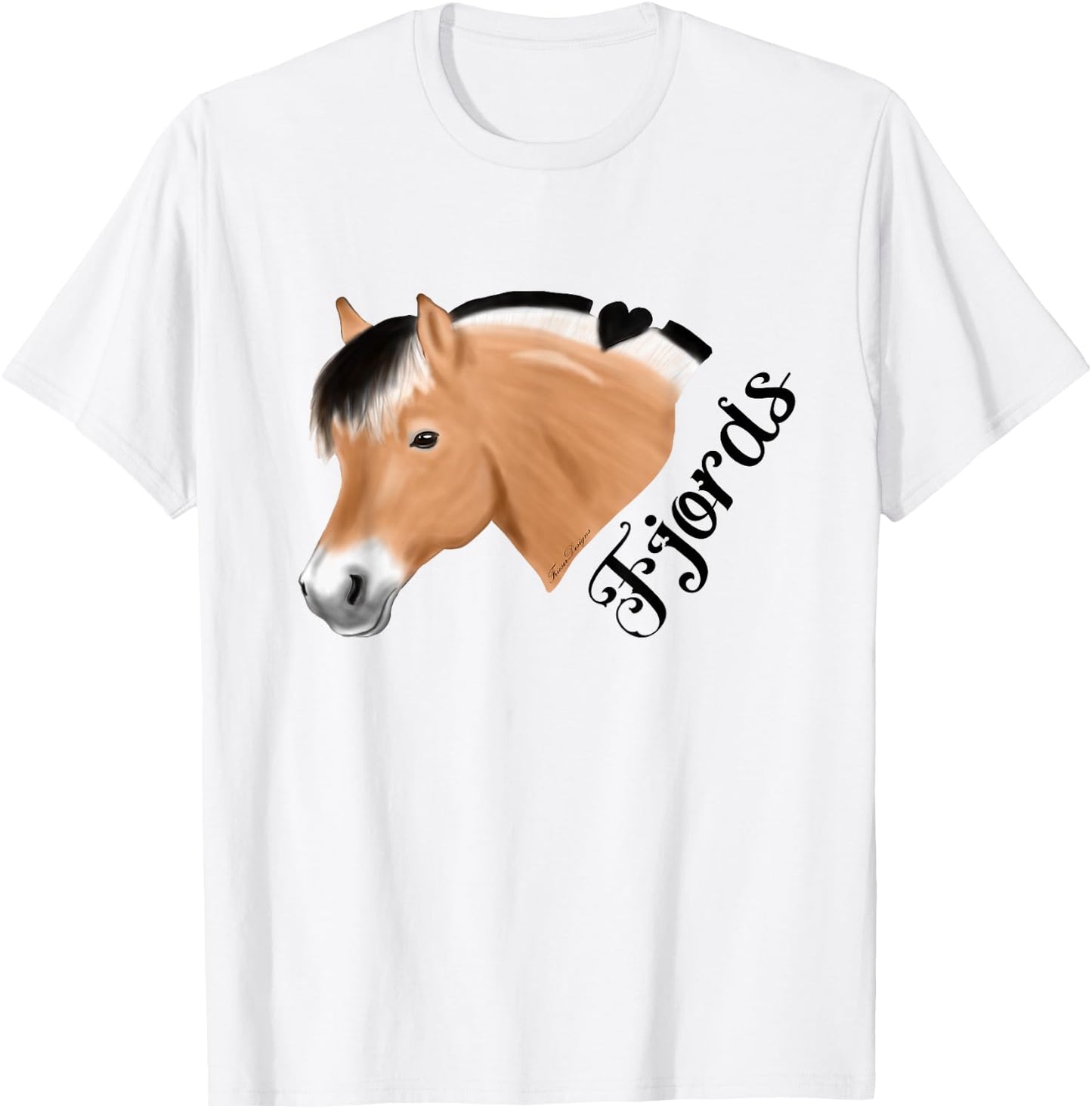 Norwegian Fjord Horse Fjords Light Rider , White, s T-Shirt - T-Shirt | White