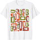 Midcentury Mid Century Retro Abstract Geometric Olive Green T-Shirt - T-Shirt | White