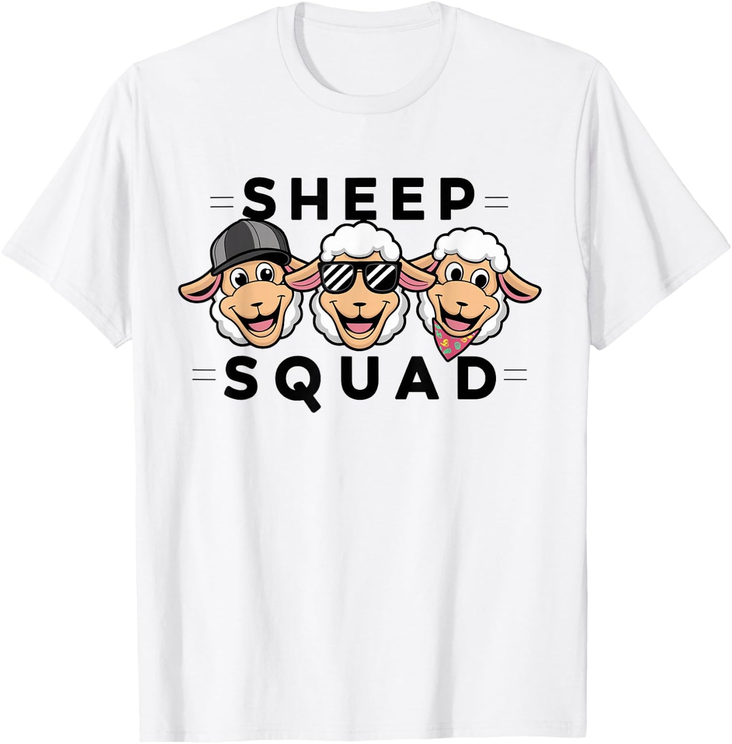 Sheep Squad Design for Sheep Lover Stuff | Kids Sheep T-Shirt - T-Shirt | White