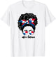Black Afro Latina Panamanian Girl Women Panama Flag Panameña T-Shirt - T-Shirt | White