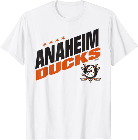 Anaheim Ducks Fuel Officially Licensed Grey Modern NHL Team Logo T-Shirt - T-Shirt | White