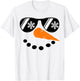 Snowman Face Family Christmas Matching Costume Men Women Kid T-Shirt - T-Shirt | White
