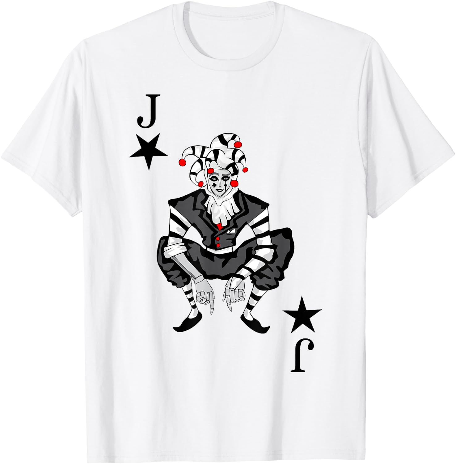 Playing Card Joker Card Rummy Carnival Costume Jester , White T-Shirt - T-Shirt | White