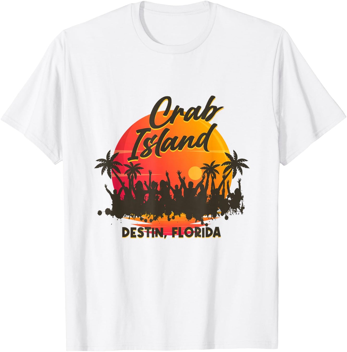 Retro Famous Destin Island, Crab Sandbar, Destin Florida T-Shirt - T-Shirt | White