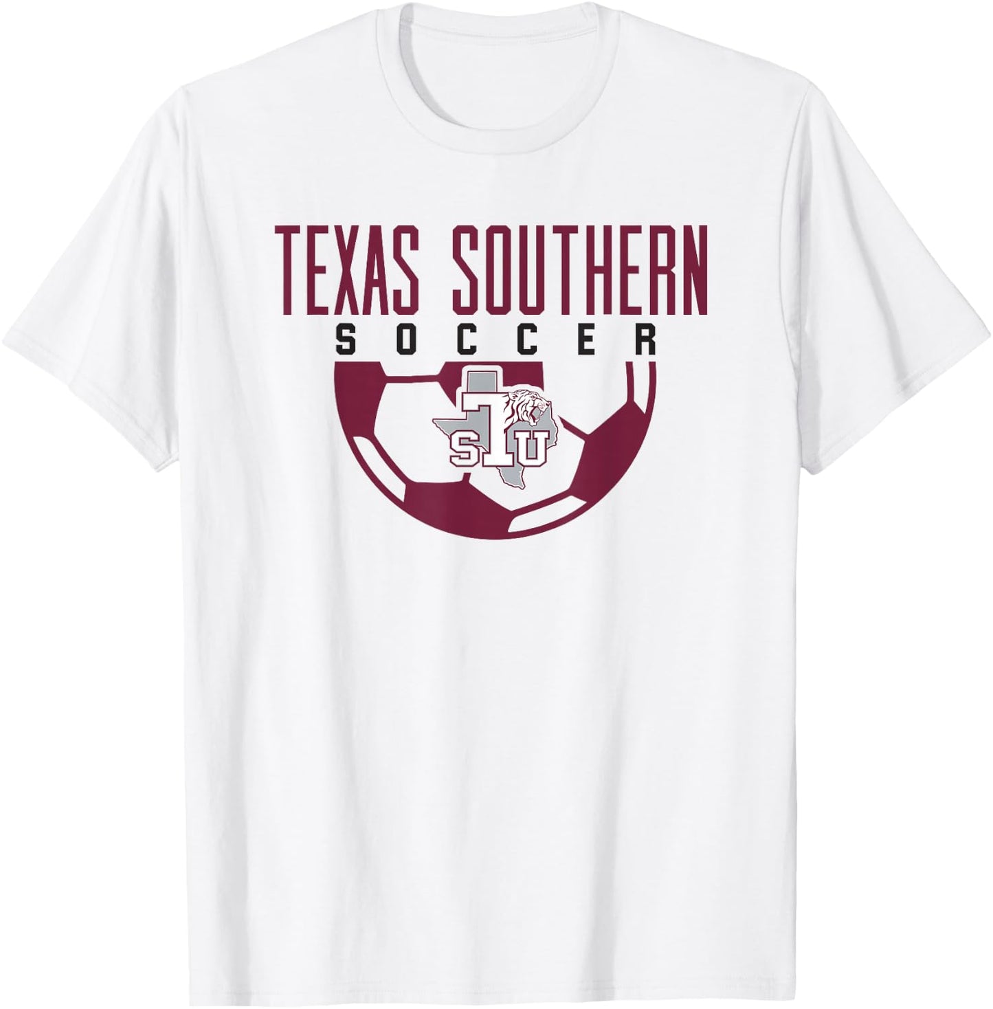 Texas Southern University Tigers Soccer Arch T-Shirt - T-Shirt | White