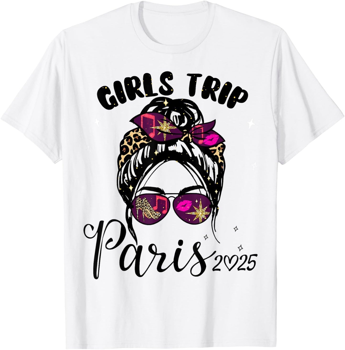 Girls Trip Paris 2025 Shirts Weekend Birthday Squad T-Shirt - T-Shirt | White