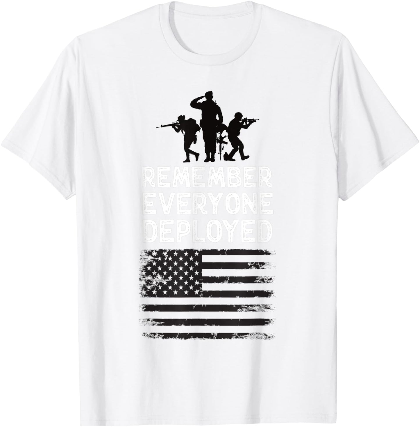 Remember Everyone Deployed Red Friday Military Support US T-Shirt - T-Shirt | White