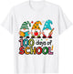 100th Day Of School Gnome Teachers Students 100 Days T-Shirt - T-Shirt | White