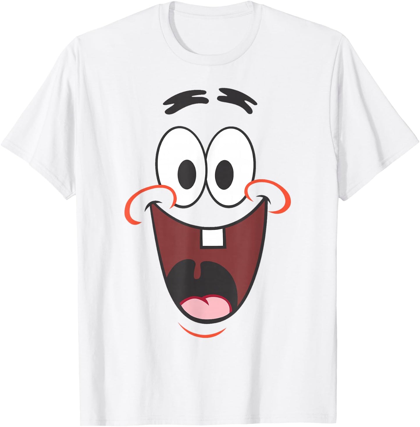 Spongebob Squarepants Patrick Big Face Smile T-Shirt - T-Shirt | White