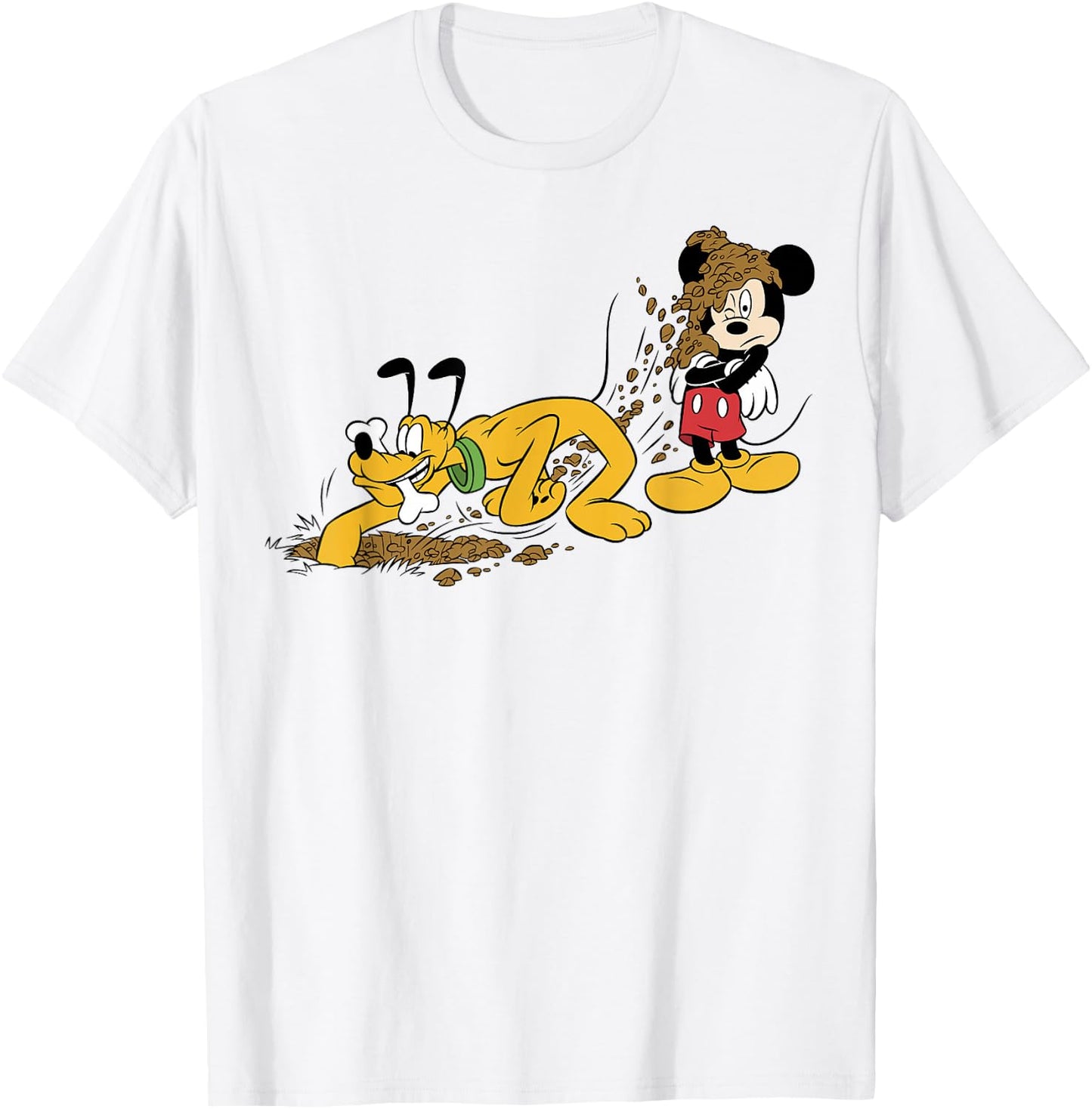 Disney Mickey And Friends Mickey & Pluto Digging T-Shirt - T-Shirt | White