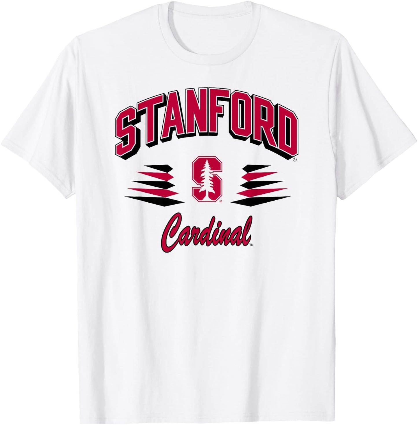Stanford Cardinal Retro Diamond White Officially Licensed T-Shirt - T-Shirt | White