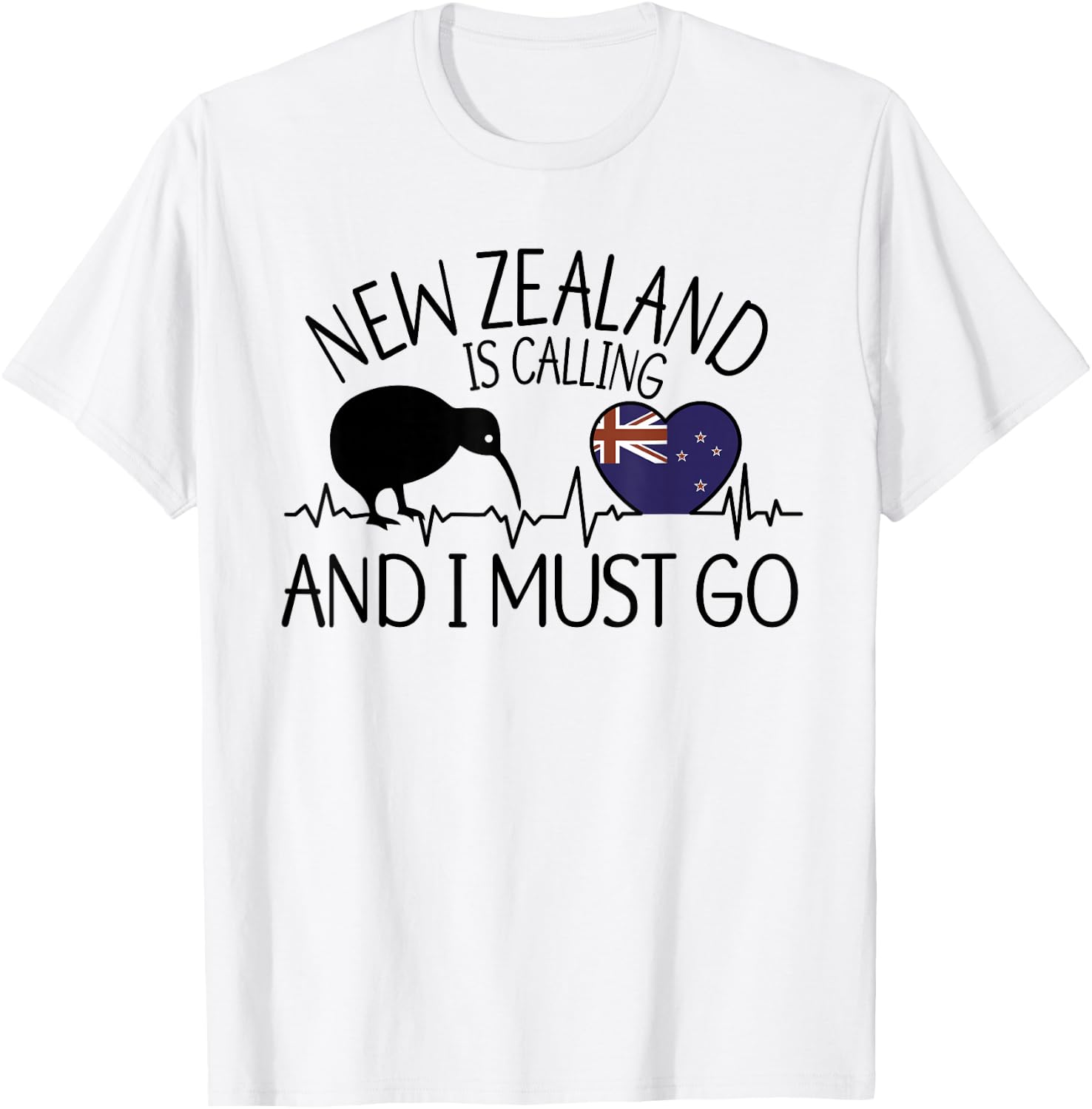 New Zealand Ruft und ich muss los - Funny New Zealand T-Shirt - T-Shirt | White