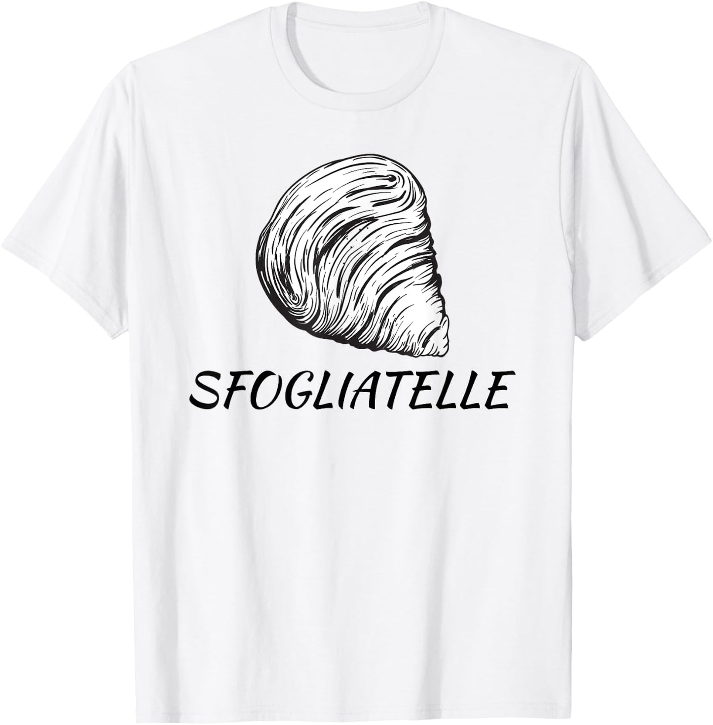 Sfogliatelle Design | Italian Pastry Graphic | Lobster Tail T-Shirt - T-Shirt | White