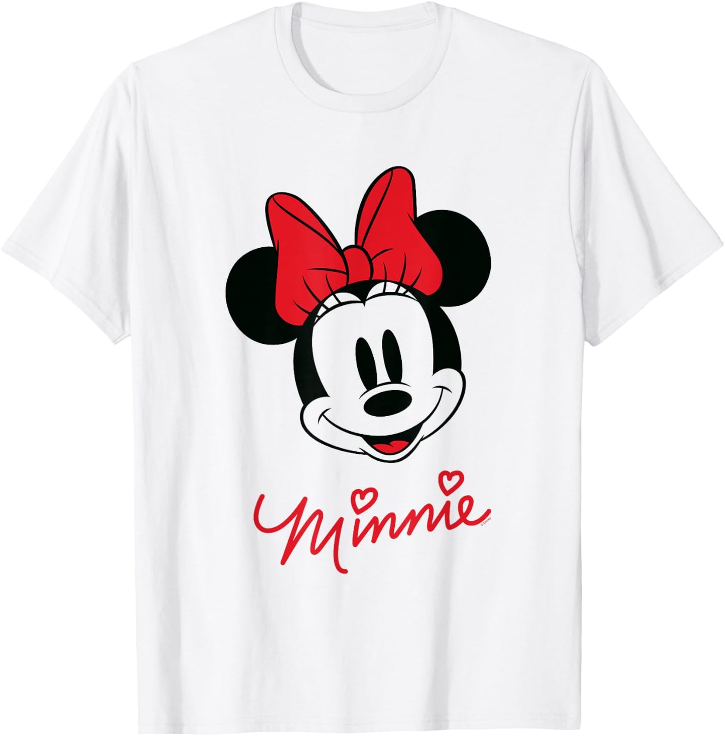 Minnie Mouse Face , White T-Shirt - T-Shirt | White