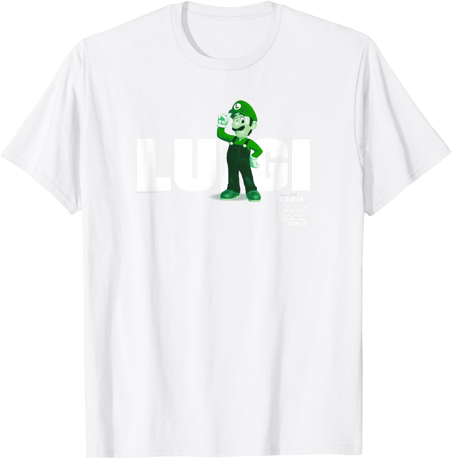 The Super Mario Bros. Movie Luigi Banner , Green T-Shirt - T-Shirt | White