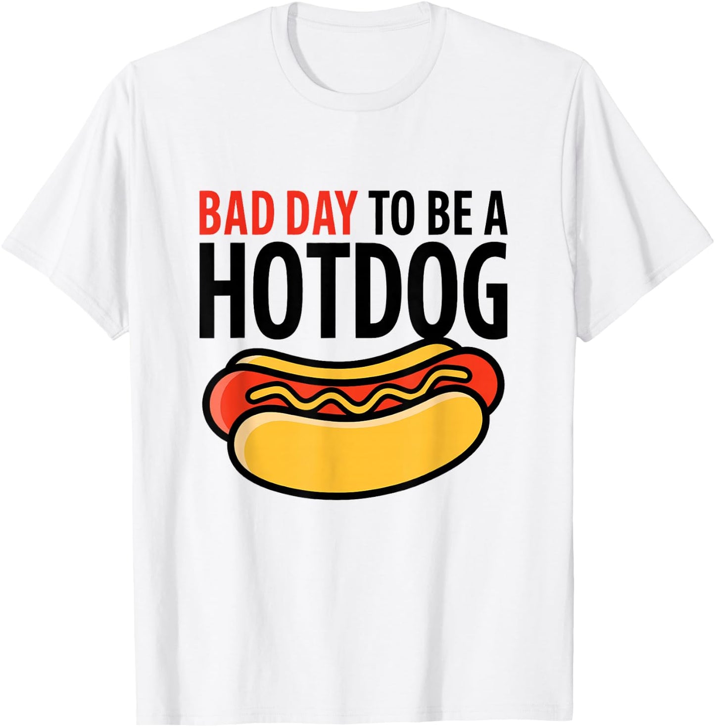 Bad Day to Be a Hotdog Funny 4th of July Kids Men T-Shirt - T-Shirt | White