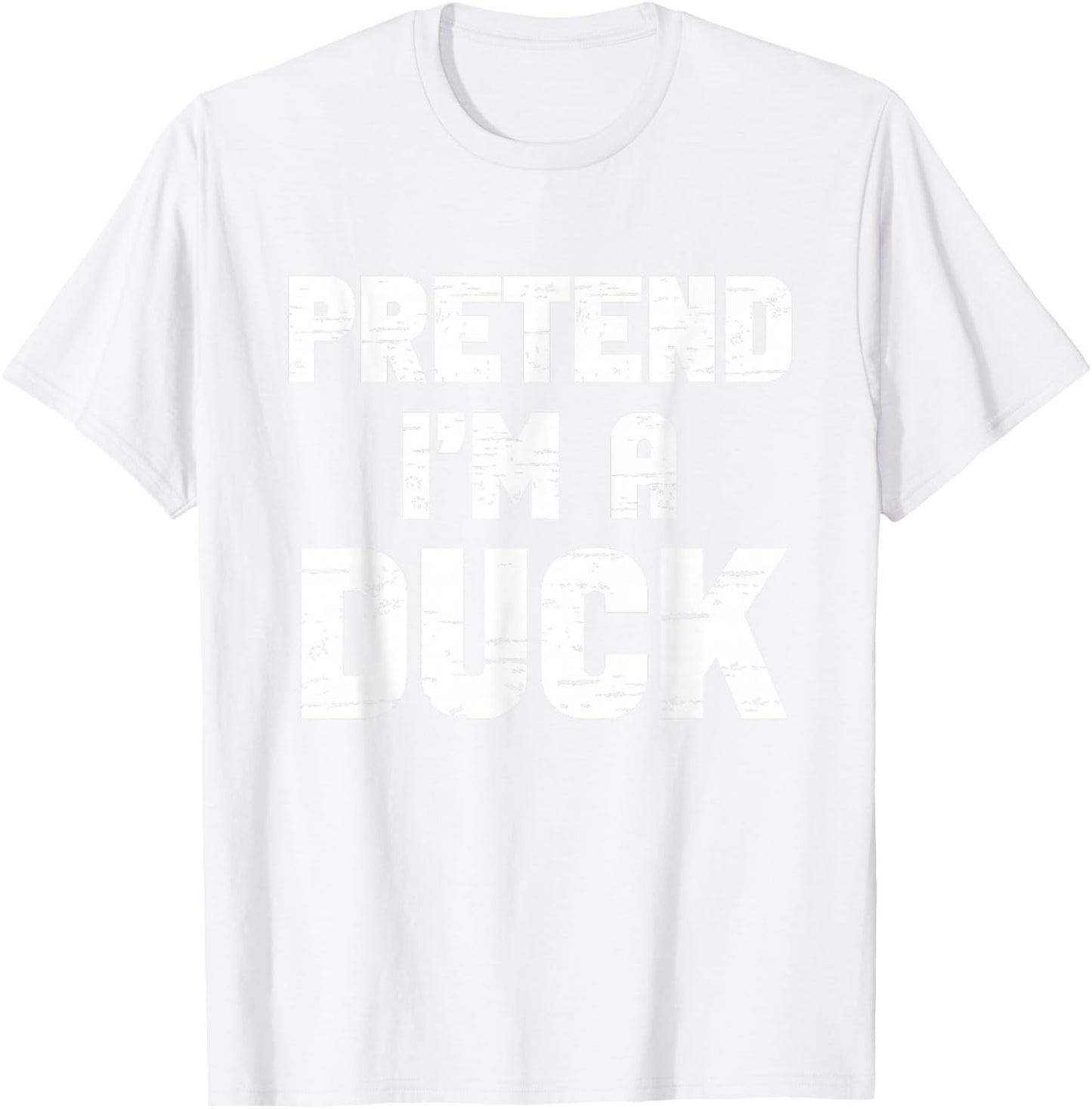 Halloween Pretend I'm A Duck Costume Funny Lazy Kids Adult T-Shirt - T-Shirt | White