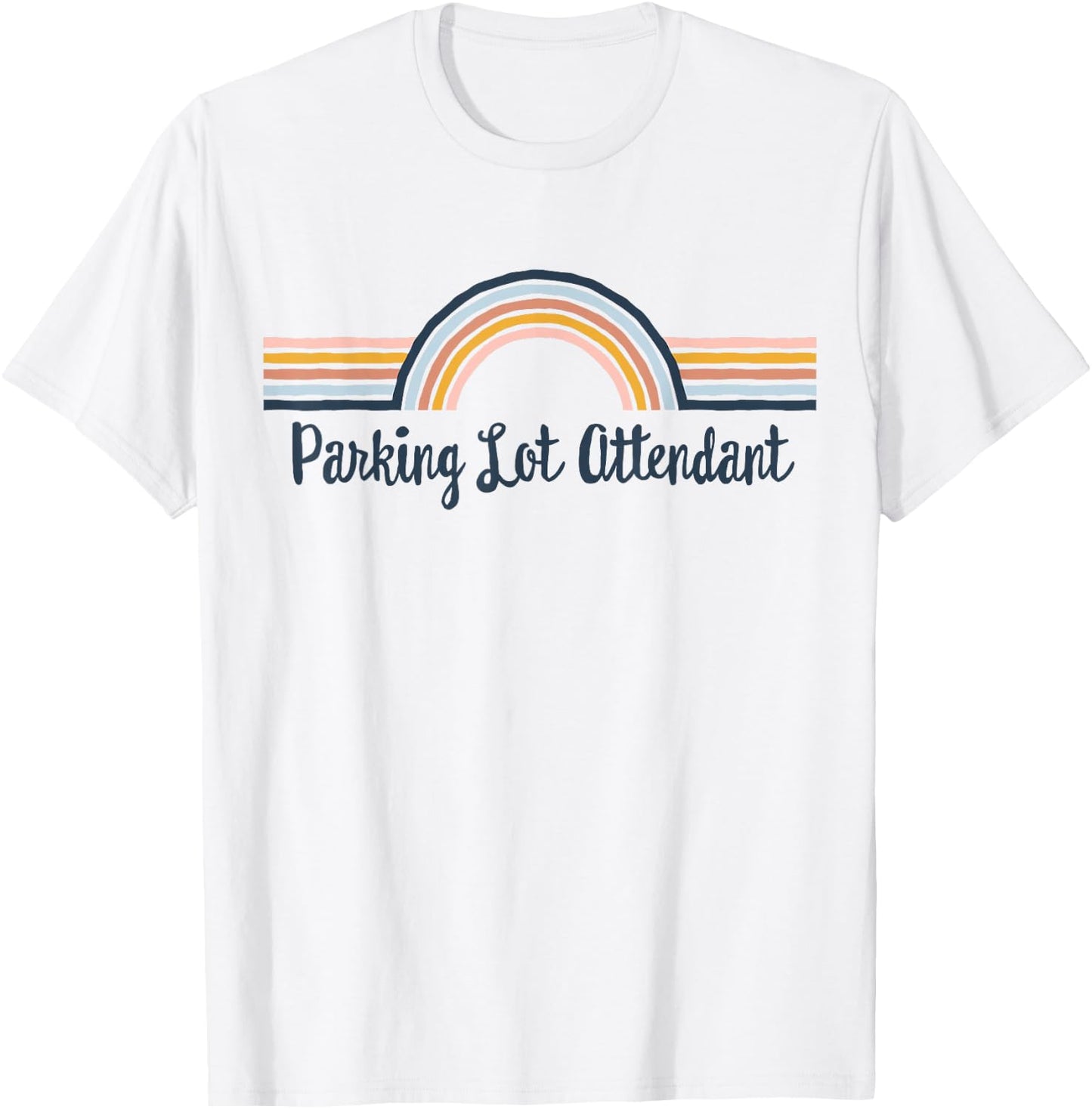 Parking Lot Attendant boho Rainbow, Parking Lot Attendant T-Shirt - T-Shirt | White
