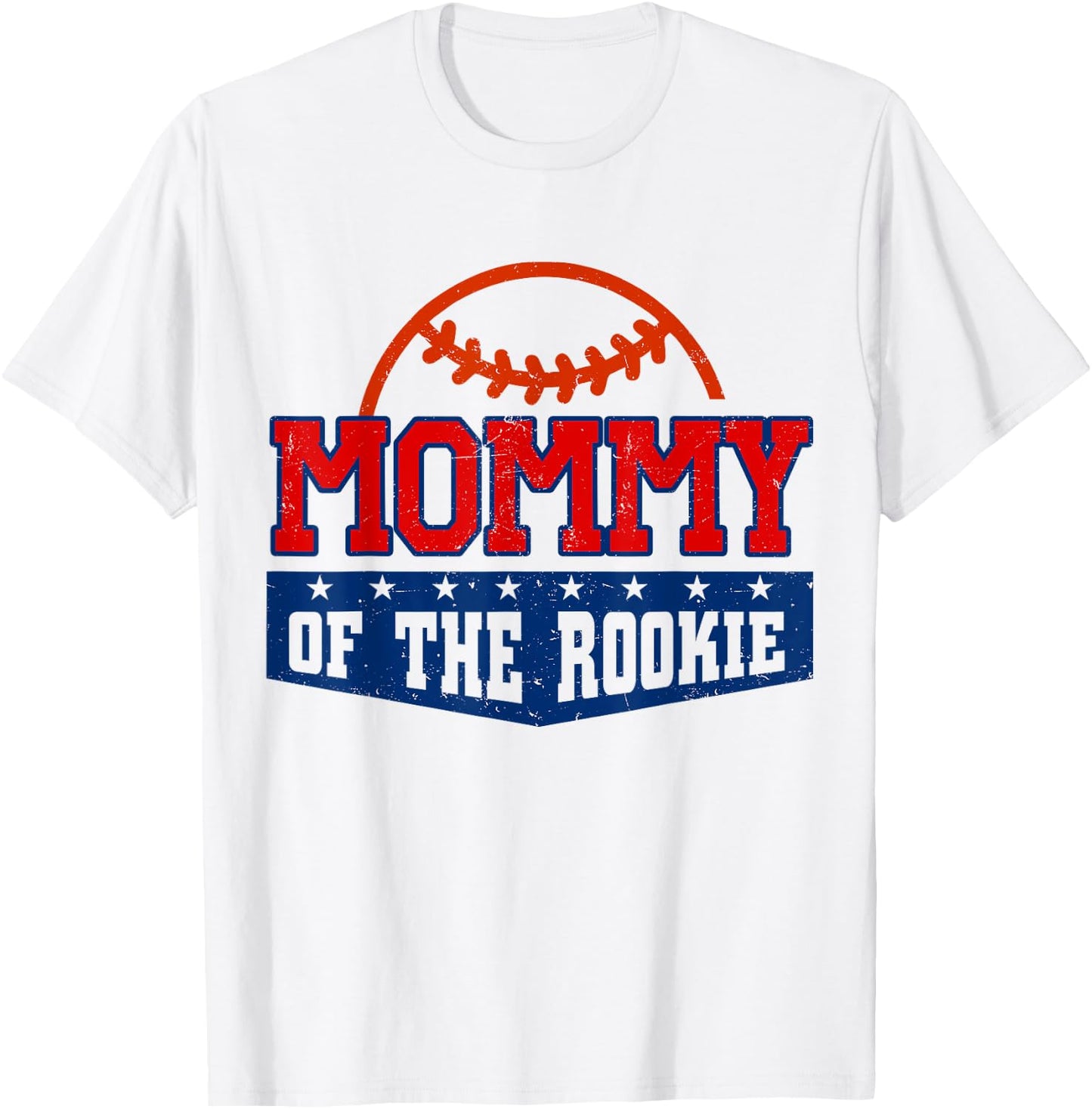 Mommy Of The Rookie Baseball 1st birthday Party Matching T-Shirt - T-Shirt | White