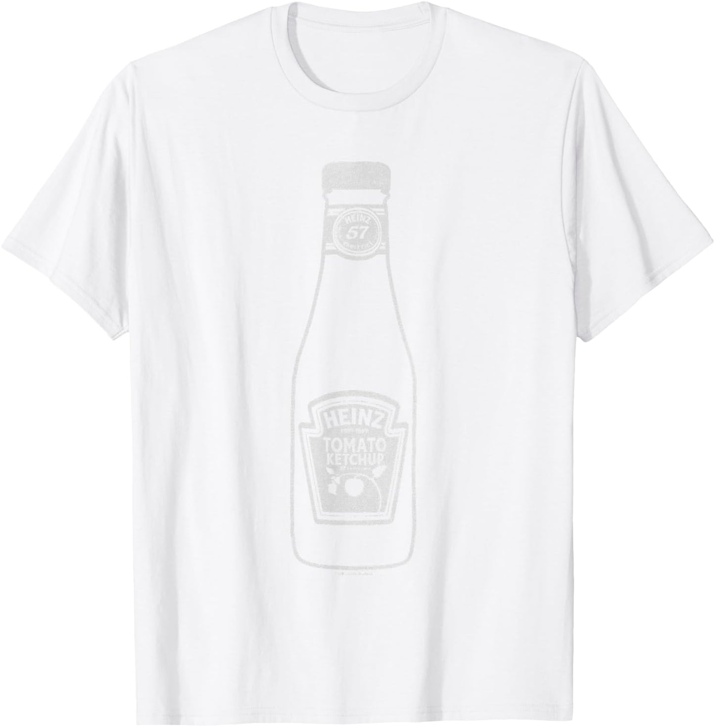 Heinz Tomato Ketchup Iconic Bottle 57 Distressed Big Poster T-Shirt - T-Shirt | White