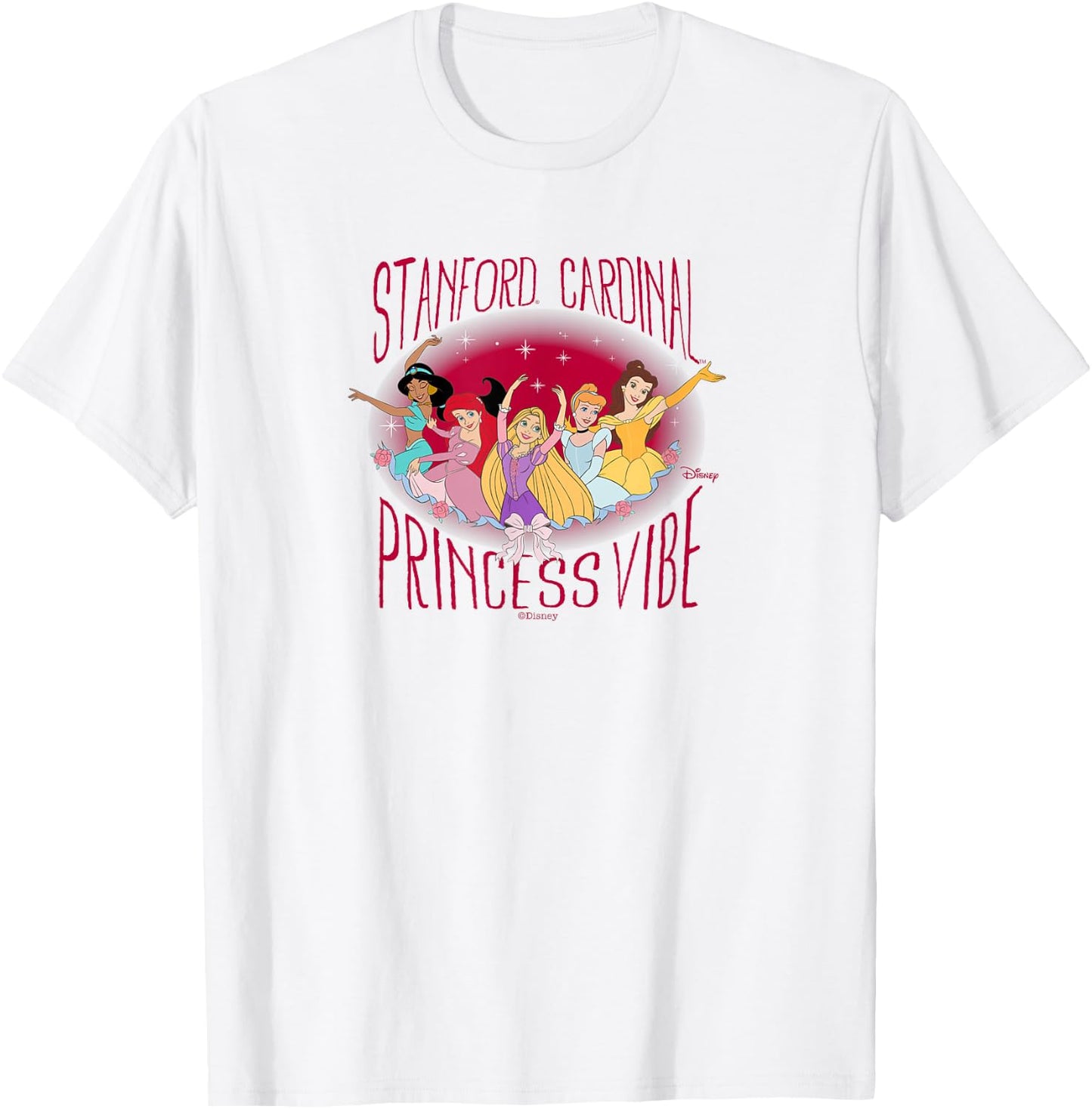 Stanford Cardinal Disney Princess Vibes White T-Shirt - T-Shirt | White