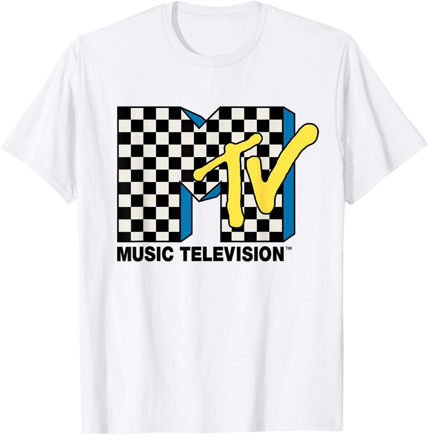 MTV - Checkered Logo T-Shirt - T-Shirt | White