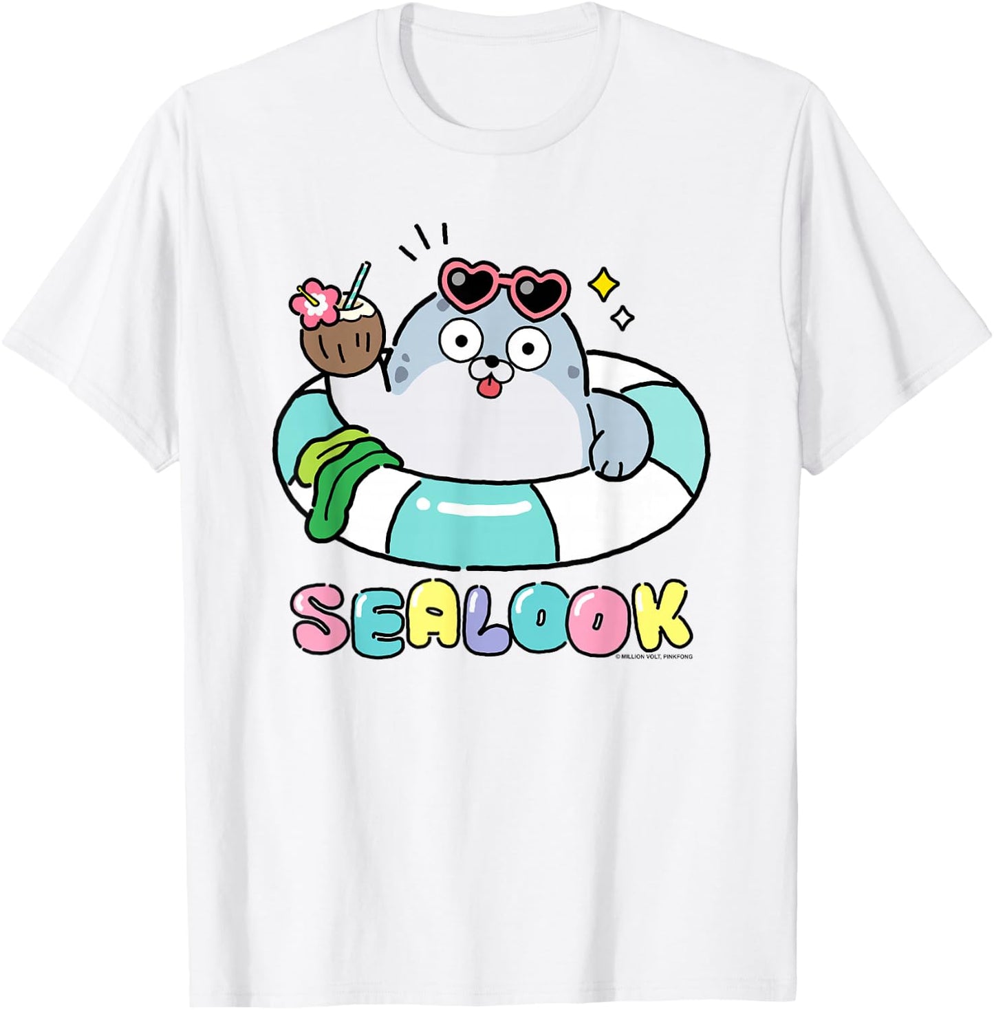 Sealook Vacation Seal T-Shirt - T-Shirt | White